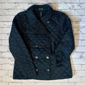 Ralph Lauren Black Quilted Pea Coat
